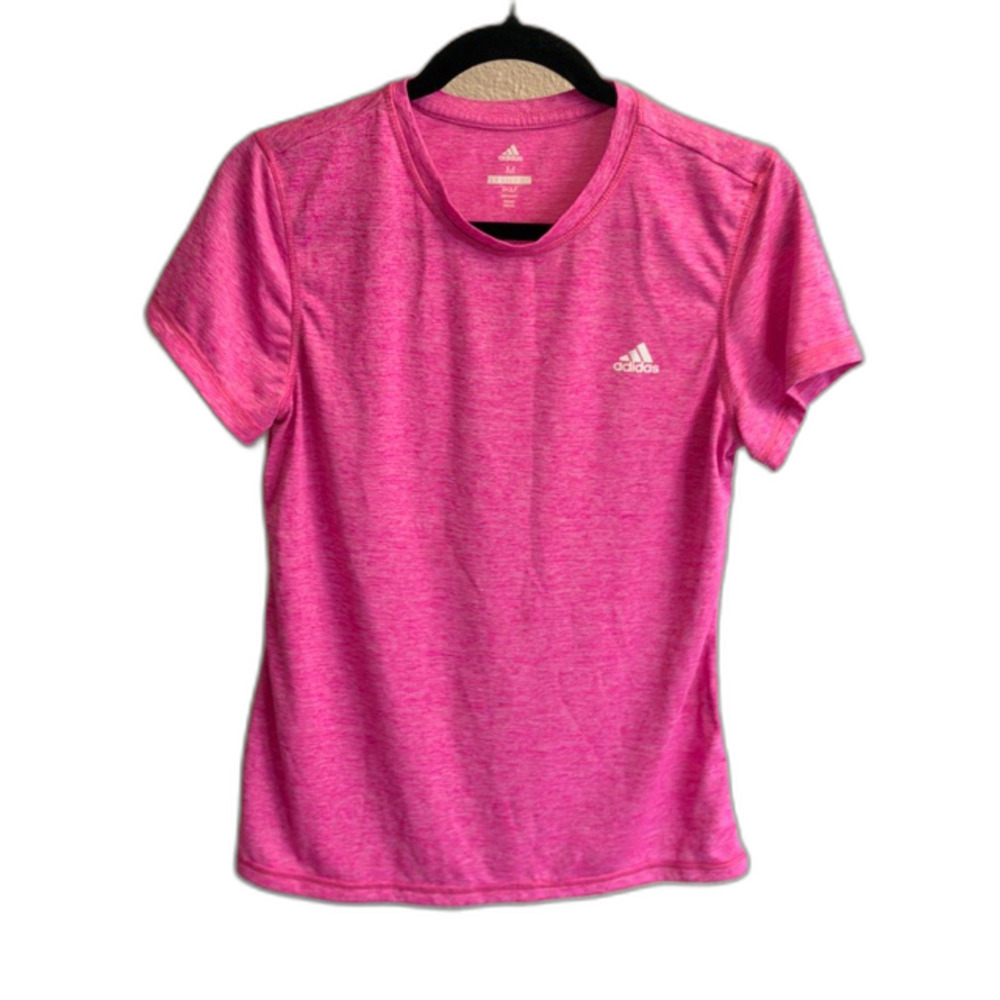 Adidas Golf Pink Athletic Shirt Size M Moisture Wicking Workout Top Women